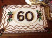 60th rectangular cake