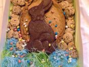 big rabbit cookie with mini cookies packaged
