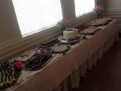 full table dessert spread